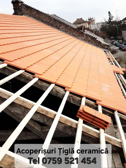 Acoperișuri Reparații/Montaj Tabla/Montaj Țiglă ceramică