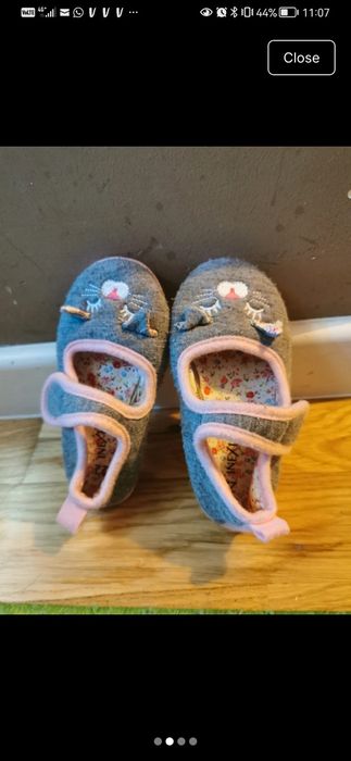 Papucei de casa, cu talpa din cauciuc, marimea 22