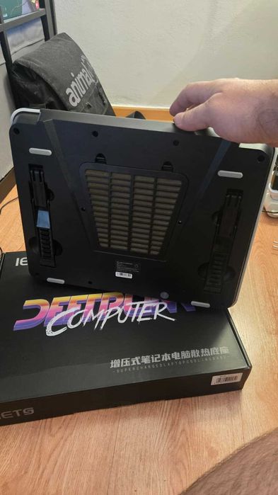 Cooler Laptop IETS GT600, RGB, Sistem Turbo, Memory Foam