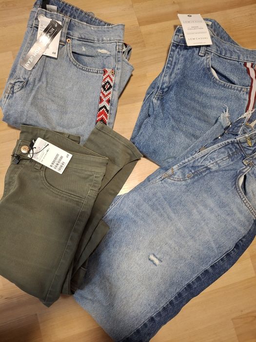 Дънки 4 броя Зара,НМ.р38-40 ЗАЕДНО