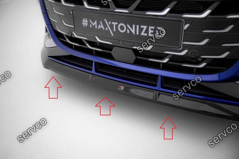 Prelungire splitter lip bara fata Audi A3 Sline S3 Sportback Sedan 8Y Facelift 2024- v34 - Maxton Design