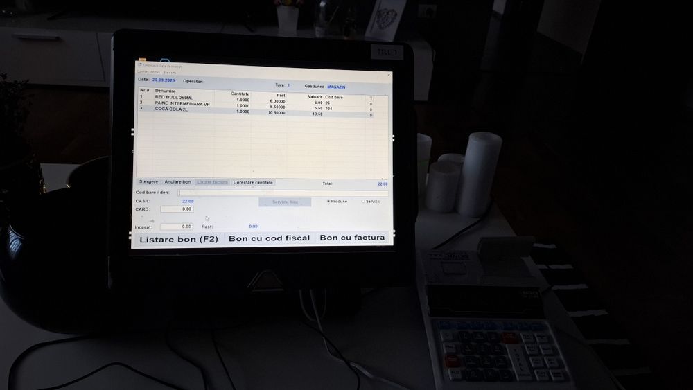 Sistem Pos Vanzare si Gestiune . Touchscreen, windows 10 + soft