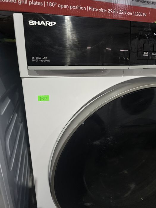 А+++Нова инверторна пералня с пара Шарп/Sharp 10 кг