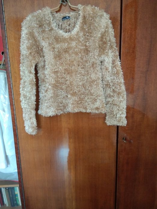 Свитер фабричный вязаный "травка", р-р S-M