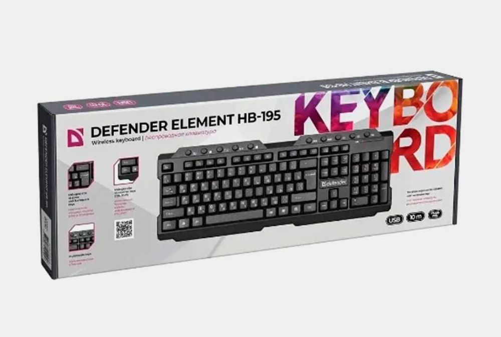 Беспроводная клавиатура Defender Element HB-195 RU. Brand 2026