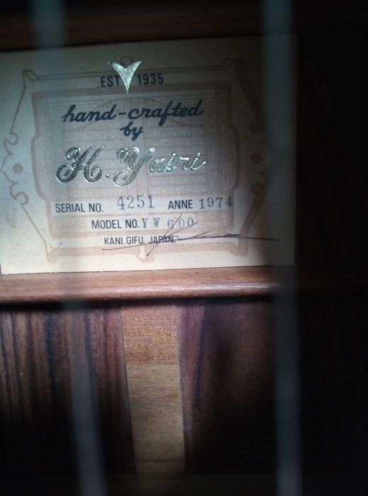 Акустическая гитара  K. Yairi YW 600