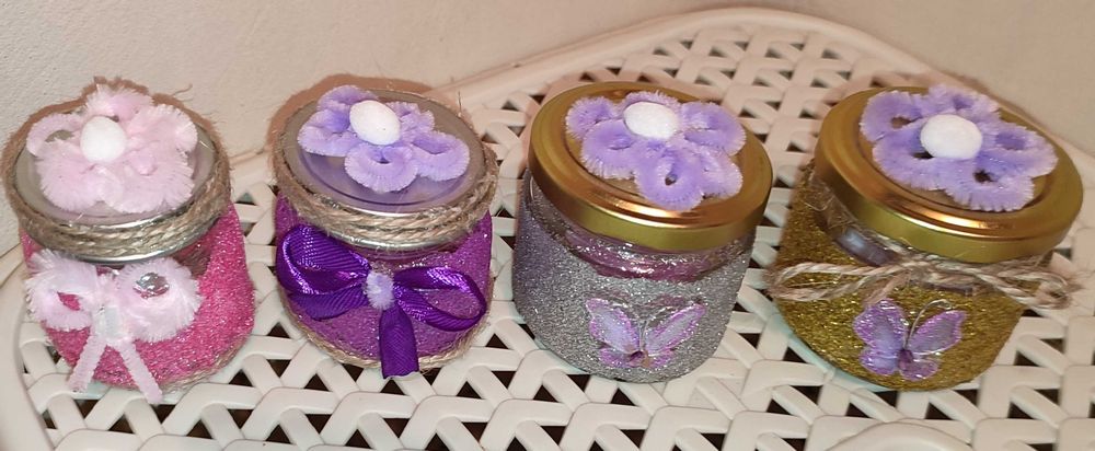 Ръчно, изработени бурканчета,бутилки и  вази на различни цени