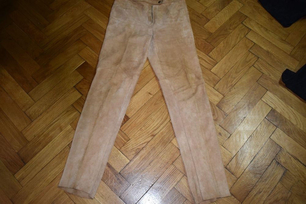 Pantaloni dama din piele intoarsa