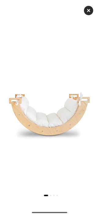 Дървена люлка монтесори с матрак