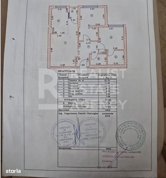 Vânzare, apartament cu 3 camere, 71.95 mp utili, zona Pipera