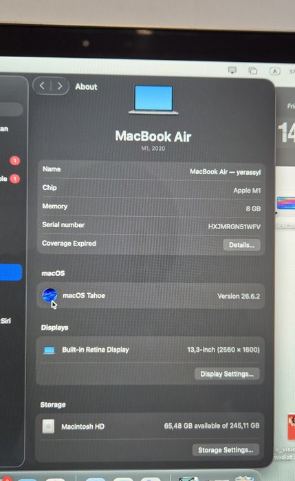 Macbook air m1 2020