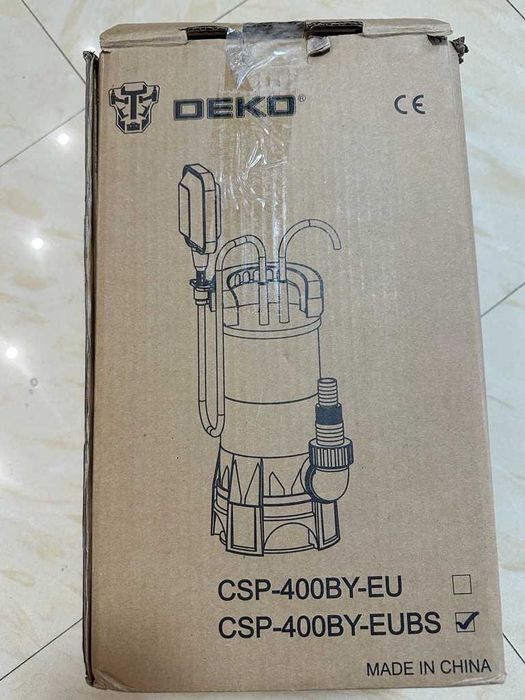 Нова,  потопяема помпа за мръсна вода (бибо) Deko CSP-400Y-EUBS