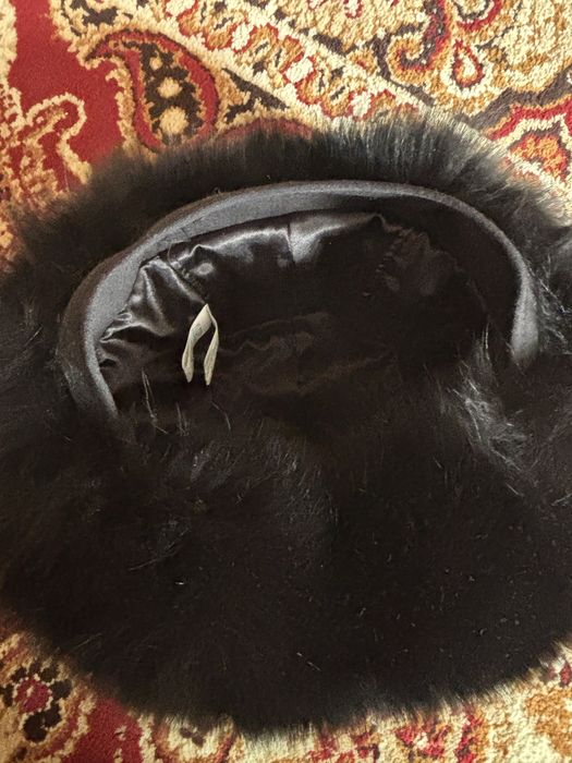 Pălărie din piele naturală și blană de vulpe