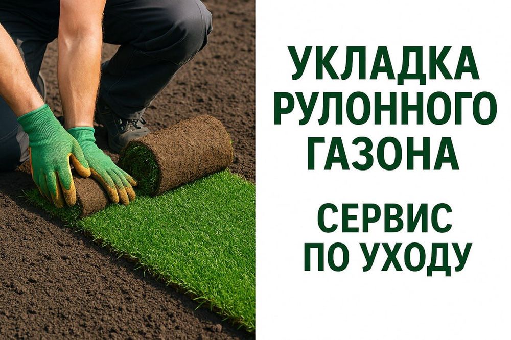 Газон !!! Услуги ландшафта посев укладка газона под ключ