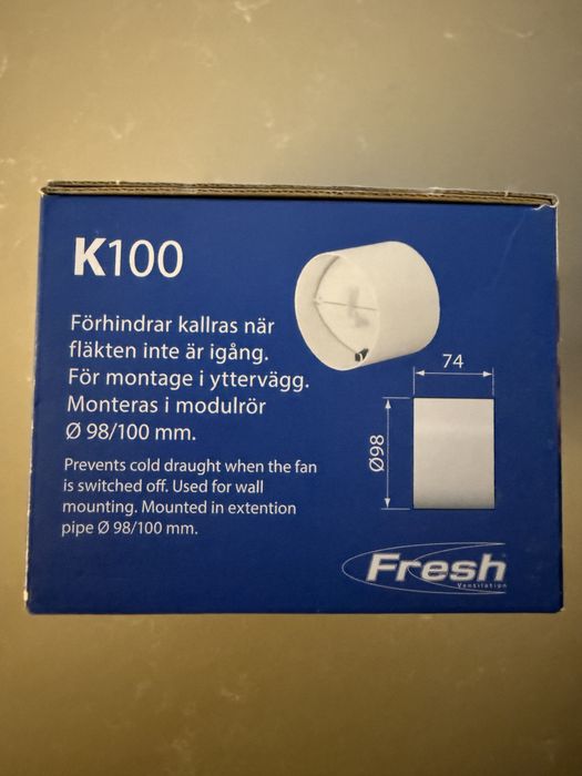 Възвратна Клапа Ф100