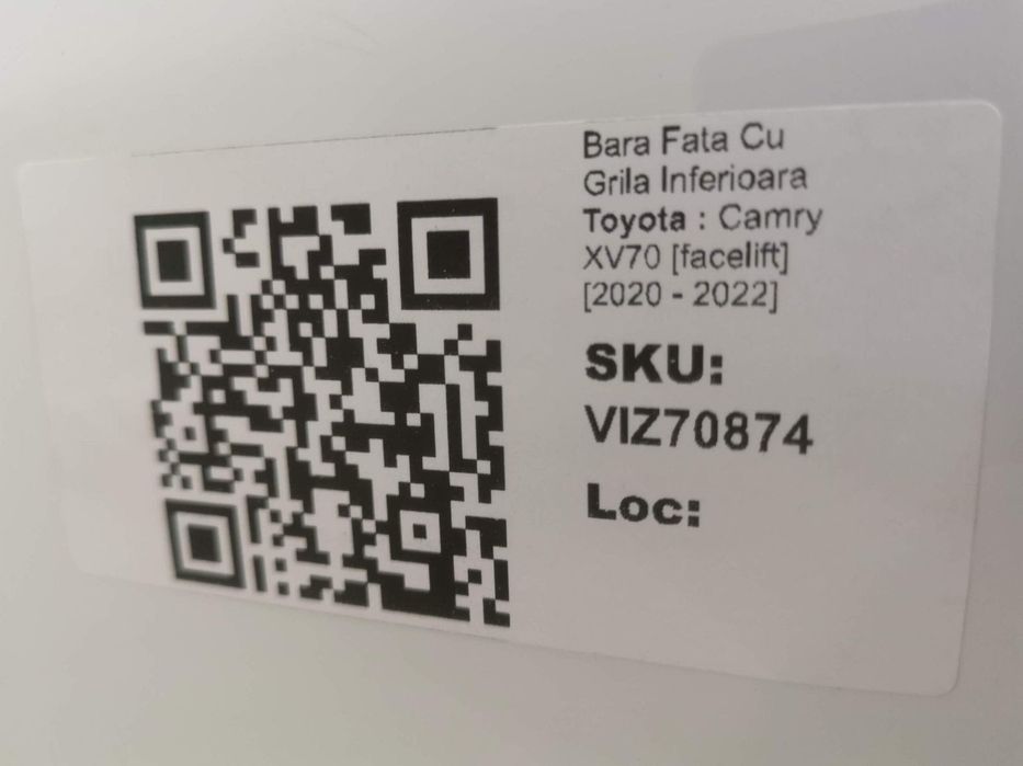 Bara Fata Cu Grila Inferioara Toyota  Camry XV70 [facelift] 2020 2021
