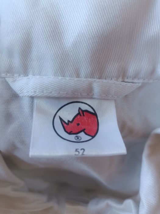 Pantaloni lucru/munca/salopeta albi faiantari zidari"Planam"noi52/64