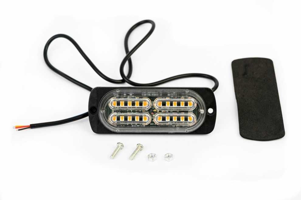 20 LED Аварийна Лампа За Пътна Помощ Жълта Блиц Мигаща Светлина 12-24V