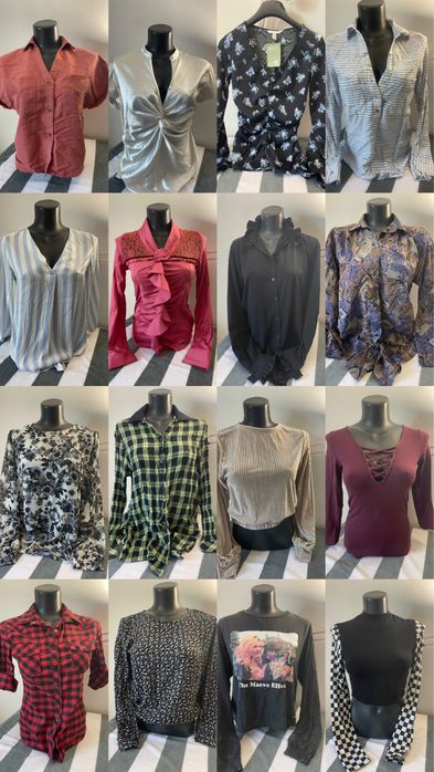 LOT 71 HAINE DAMĂ XS-M-– tricouri, topuri, cămăși, bluze