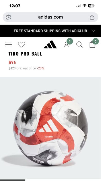 Футбольный мяч Adidas Tiro Pro Ball оригинал