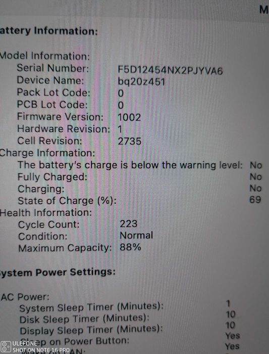 Apple MacBook Air 2020 13" M1 8gb ram 256gb SSD