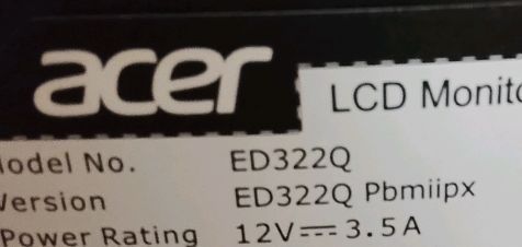 Monitor gaming Acer ED322Q Pbmiipx, 32", Full HD, curbat, 165Hz