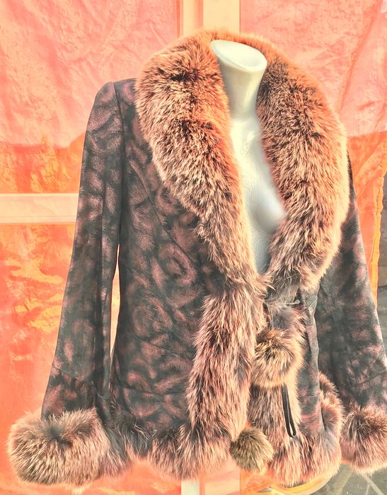 geaca piele haina blana naturala -red fancurier gratis