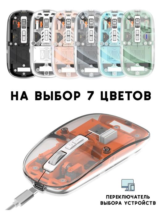 Прозрачная мышка , беспроводная мышка