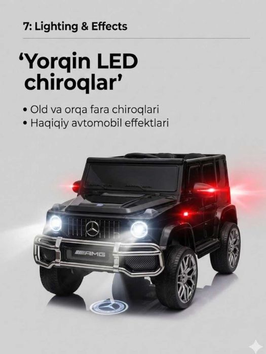 Bolalar elektromobili Mercedes G-class Gelandewagen