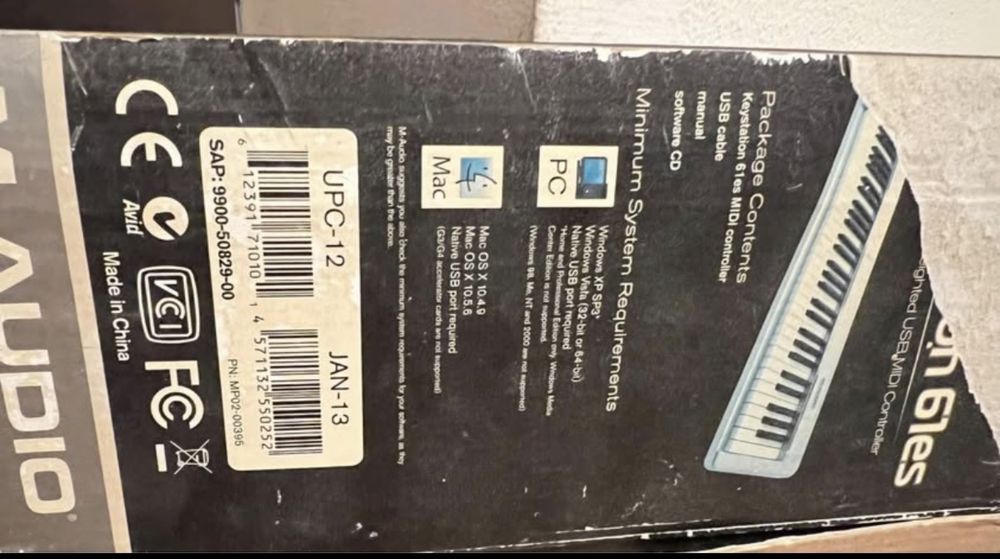 M-AUDIO Clapă Orgă Keyboard Studio Midi