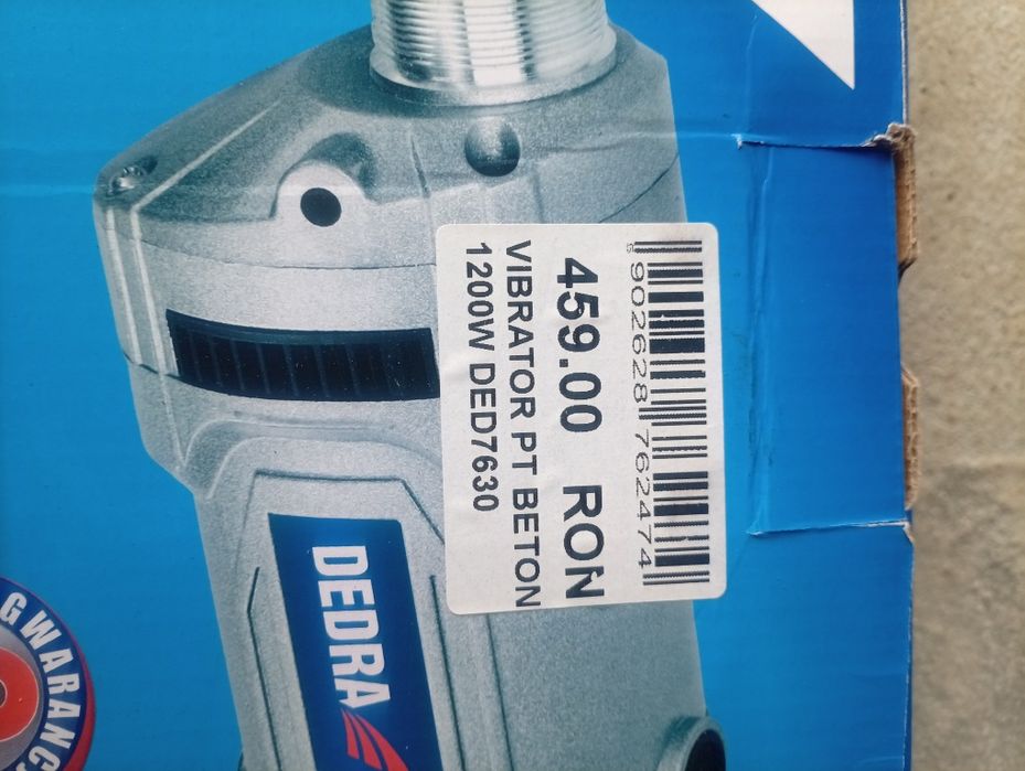 Vînd vibrator beton marca Dedra nou folosit o singura dată