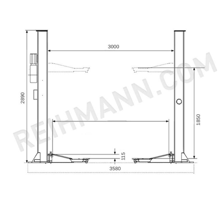 Elevator auto 2 coloane 5t Microbuze - Autoutilitare REIHMANN RHM250