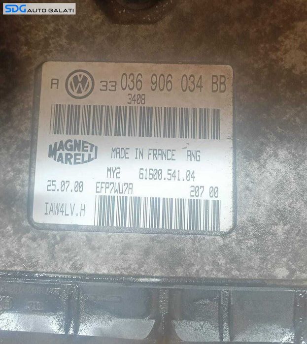 Kit Pornire ECU Calculator Motor Ceas Ceasuri Bord si Cheie Volkswagen Golf 4 1.6 Benzina AUS 16 Valve 1998 - 2005 Cod 036906034BB 1J0920825A 0283628061 [MX0052]