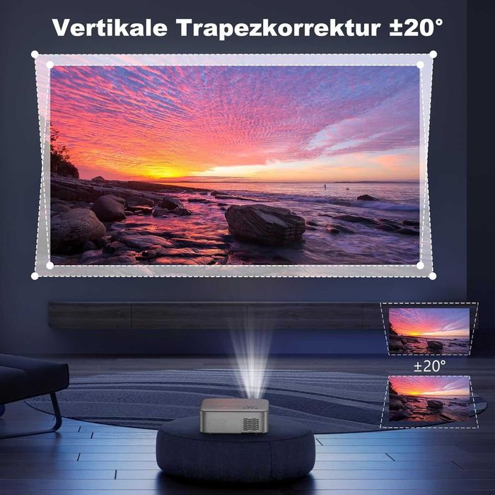 Проектор FRESHDEW 26000L Native 1080P | 300" | 5G WiFi 6 | 4К Support