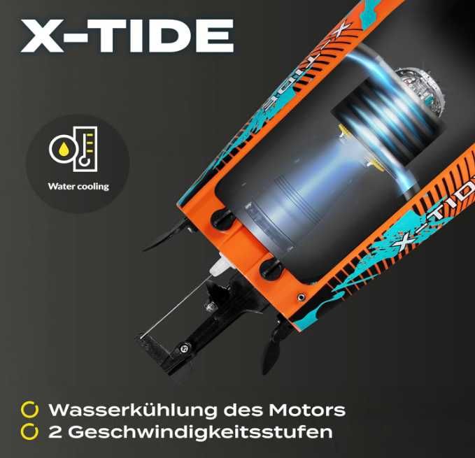 Overmax X-Tide RC лодка 25 км/ч, LED, 2 батерии, 100 м обхват