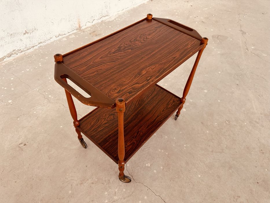 Италианска винтидж сервираща количка / Bar Cart Mid-Century Modern – стил Ico Parisi