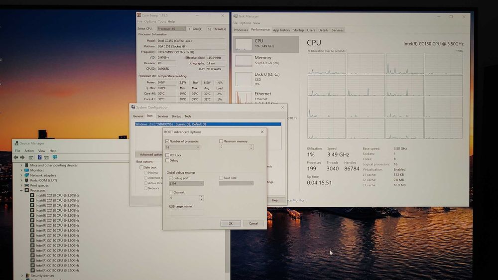 Kit Gigabyte B360M + Intel 8 cores/16 threads + Cooler