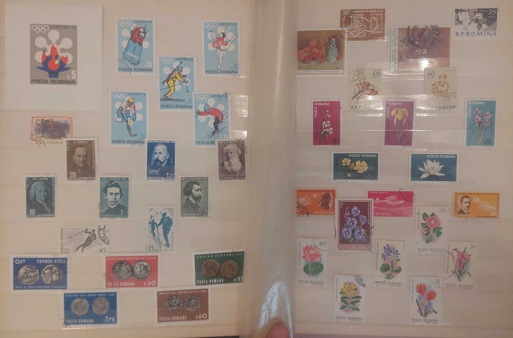 Clasor format A4 cu timbre si colite romanesti + BONUS