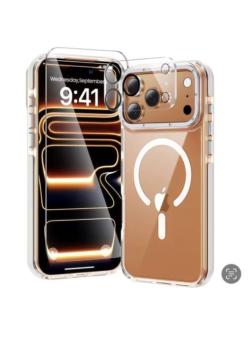 IPHONE 17 AIR PRO MAX Husa MGS Magsafe  + Folie Sticla + Folie Camera