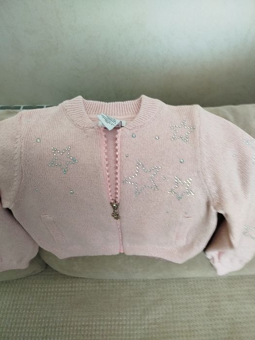 Детская,розовая кофточка.