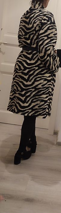 Pardesiu/blazer boho Zebra Print, mărime M-L, 100%bumbac
