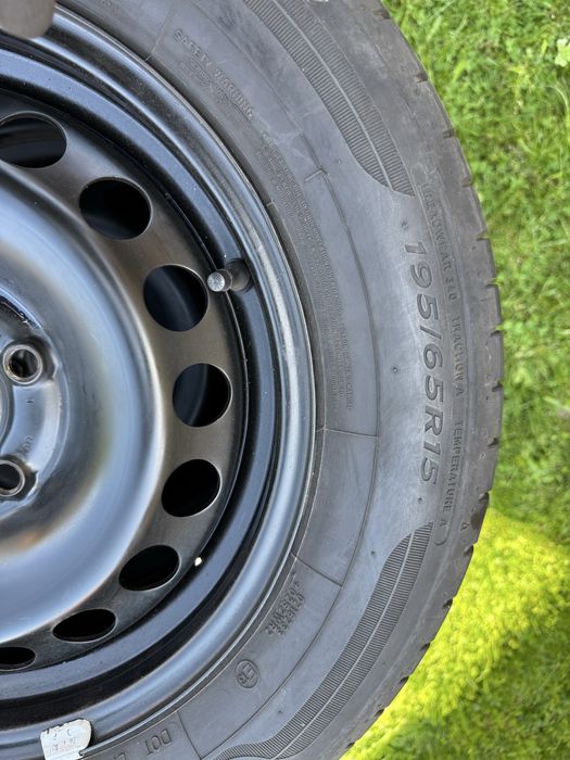 Cauciucuri vara 195/65/15 cu jante tablă 5x112 VW/Skoda/Audi
