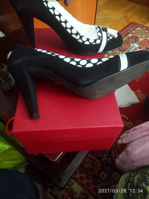 Туфли замшевые черные