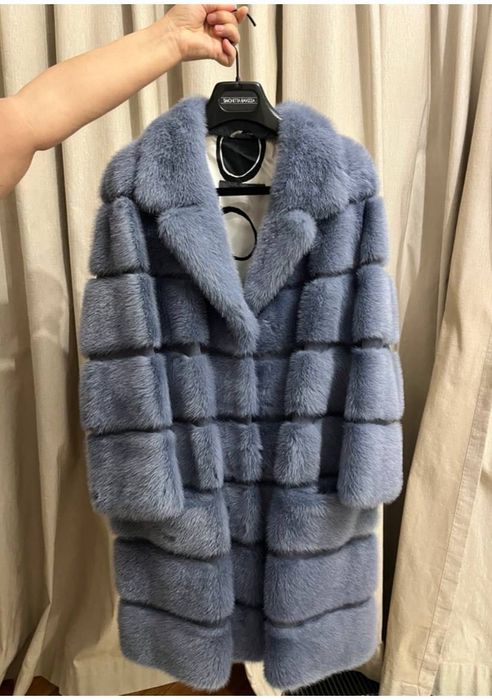 Голубая шуба Simonetta Ravizza