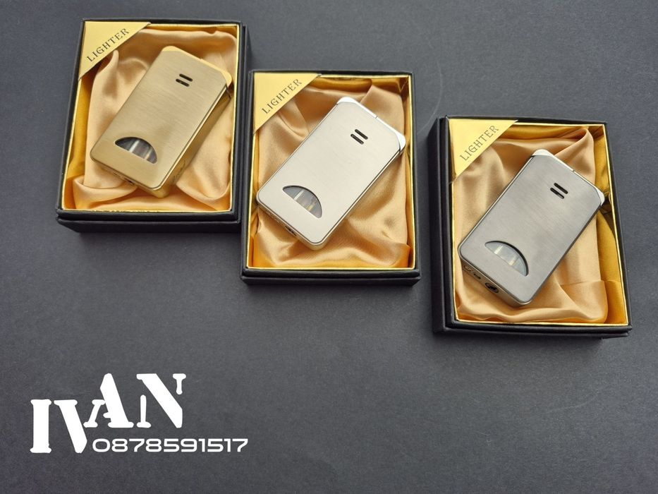 Газова запалка с два различни пламъка (Три цвята)