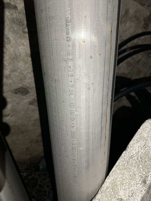 Тръба неръждавейка  нст 304 ф139.7х3 и ф168.30х3