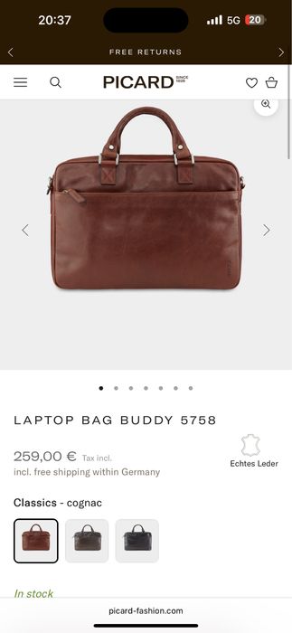 Кожанная сумка PICARD