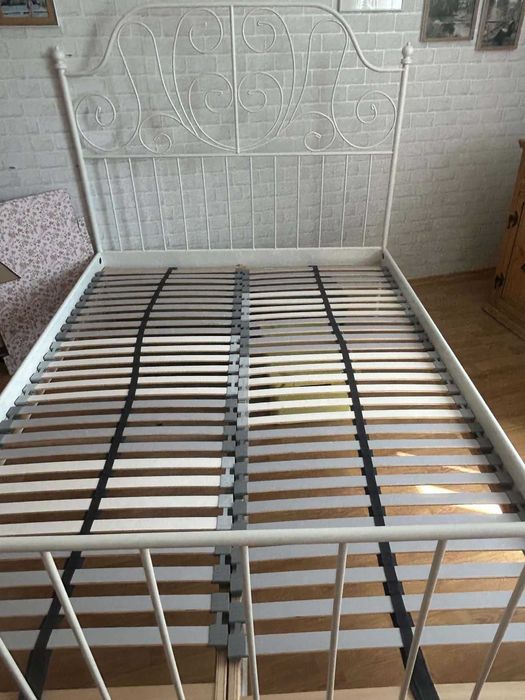 Двойно легло IKEA LEIRVIK + подматрачни рамки + матрак