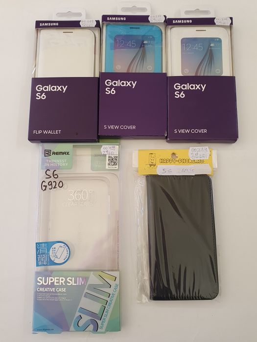 Husa samsung s6 g920 originale s-view si flip wallet sigilate noi