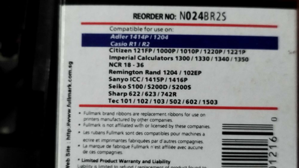 Triumph-Adler AG D -8600 Печатащ настолен калкулатор с лента